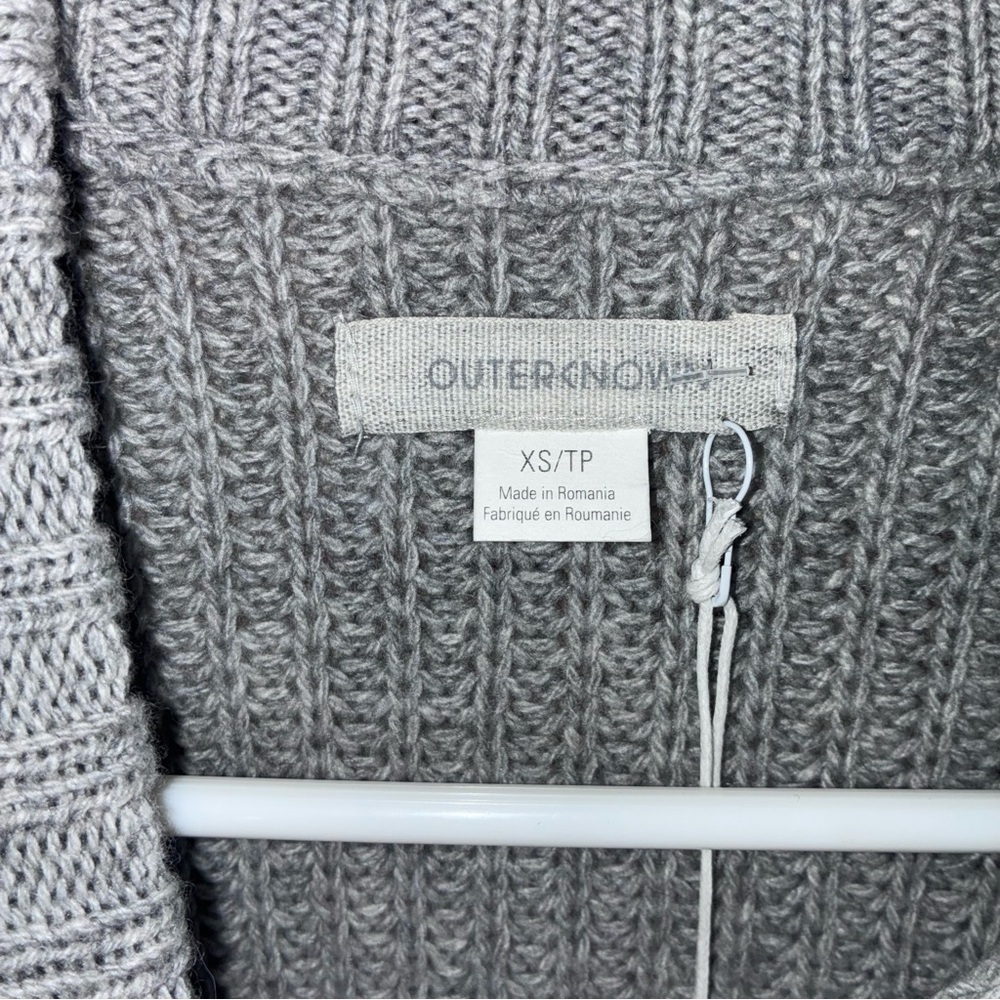 Outerknown Mock Neck Cashmere Blend Sweater Dress  in Gray Size XS NEW - Picture 6 of 7